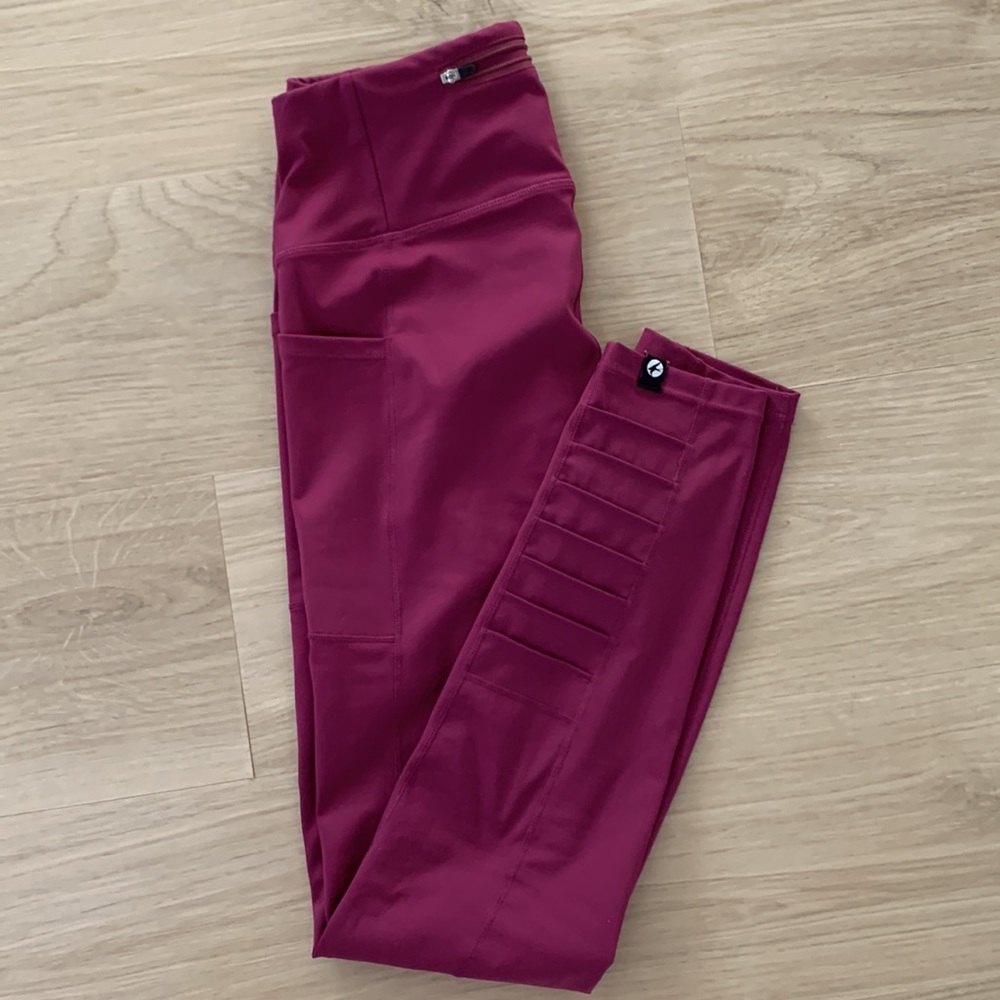 Oiselle running tights. Size 2. 25” inseam. Mulberry.